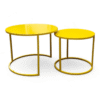 Mesas Redondas Nido Conjunto Chico Amarillo - Imagen 2