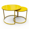 Mesas Redondas Nido Conjunto Chico Amarillo - Imagen 4